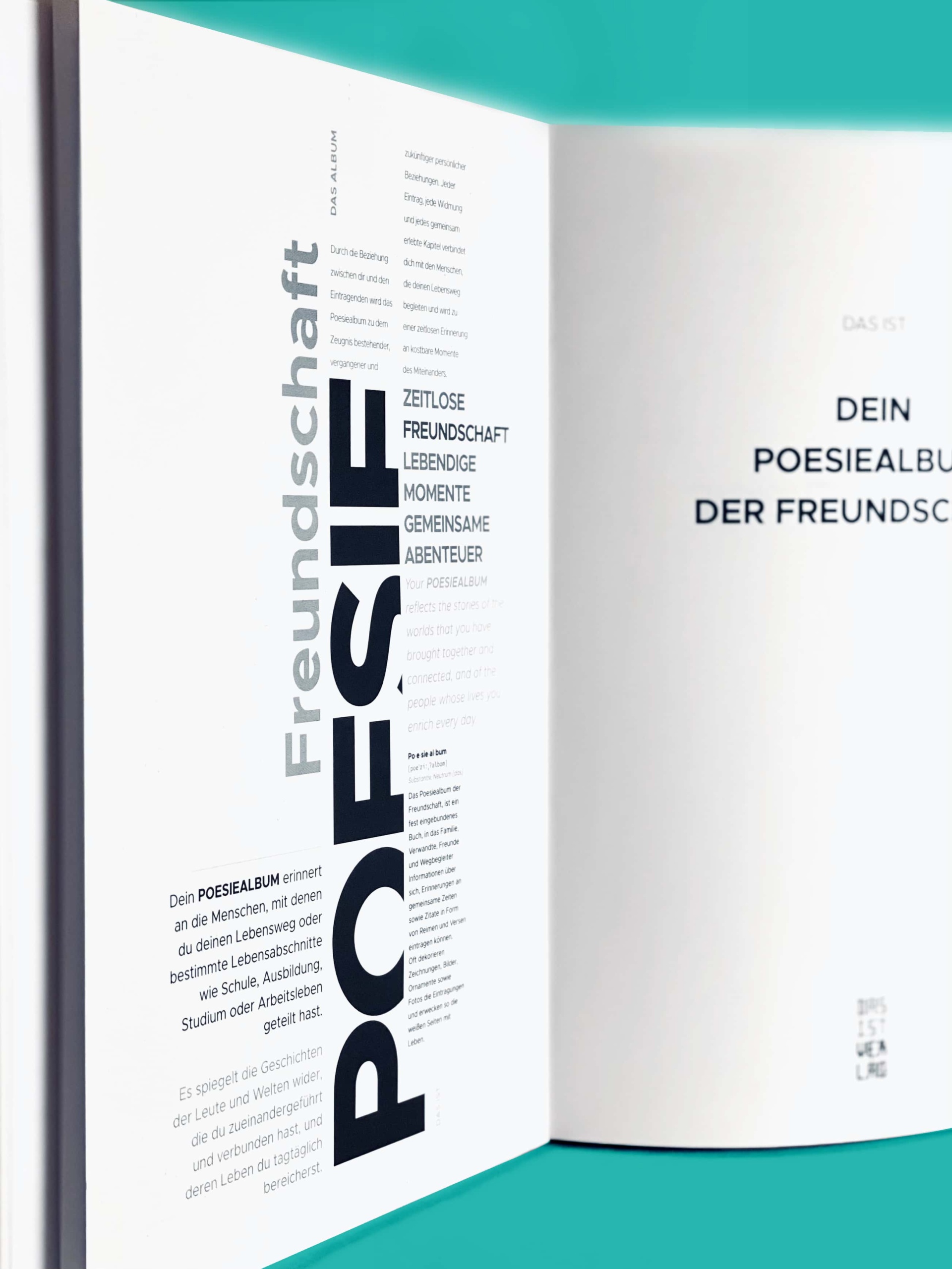 Detailaufnahme der Typografie auf dem Cover